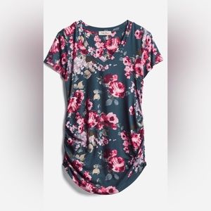 Maternity V-neck knit top size large